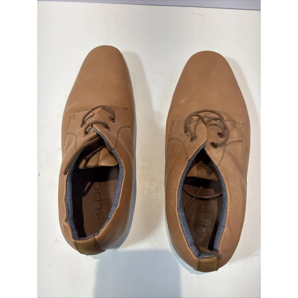 Aldo Men's Brown Leather Casual Shoes Size 9.5‎ Lace Up